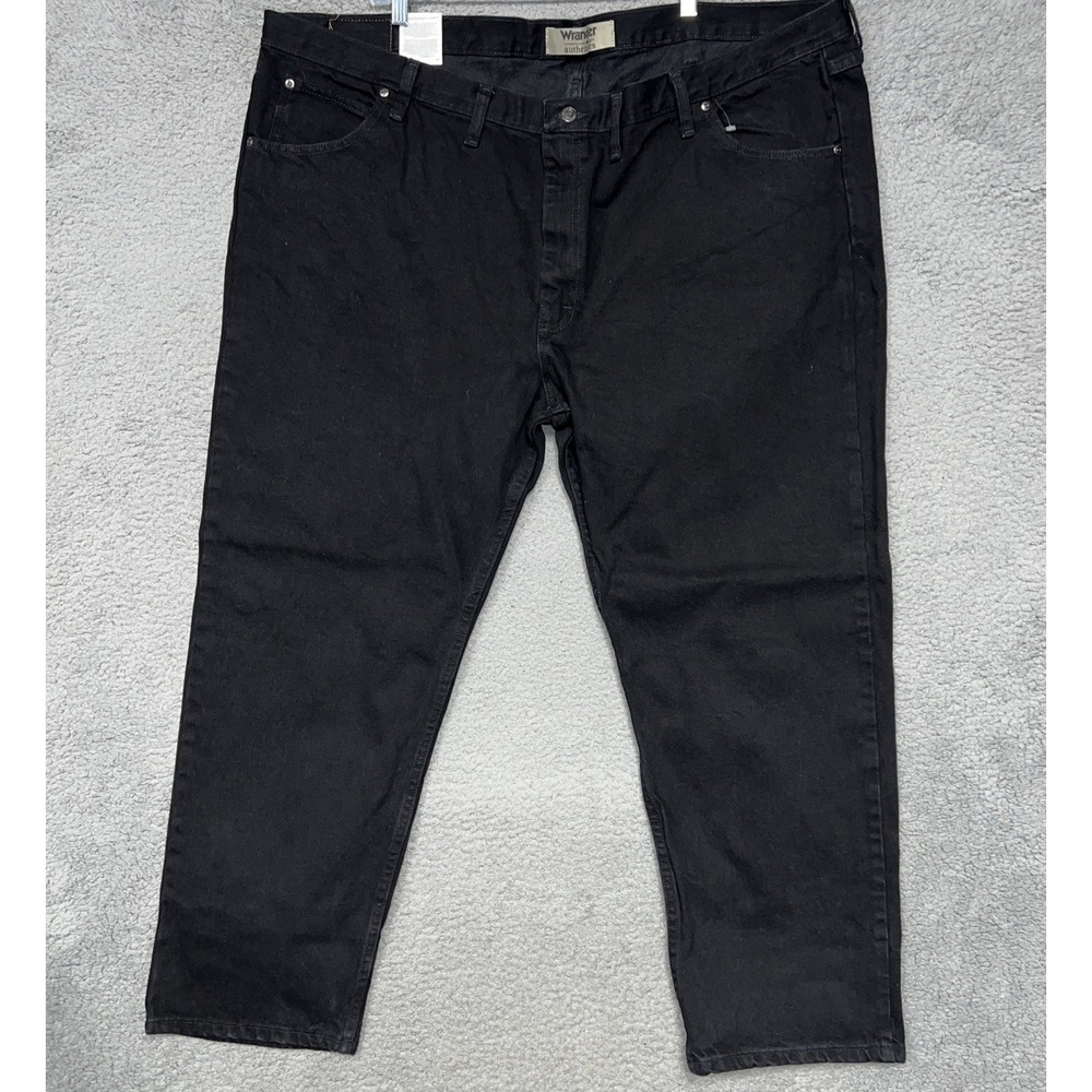 NWT Wrangler Authentics Jeans Men's Size 50x30 Black Denim Straight Leg Pants‎